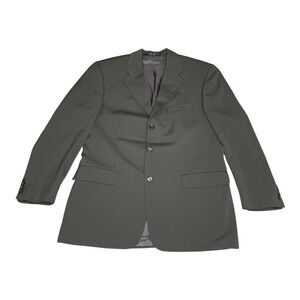 Vintage USA‎ Union HUGO BOSS Mens Dark Olive Green Wool Blend Suit Blazer 40R